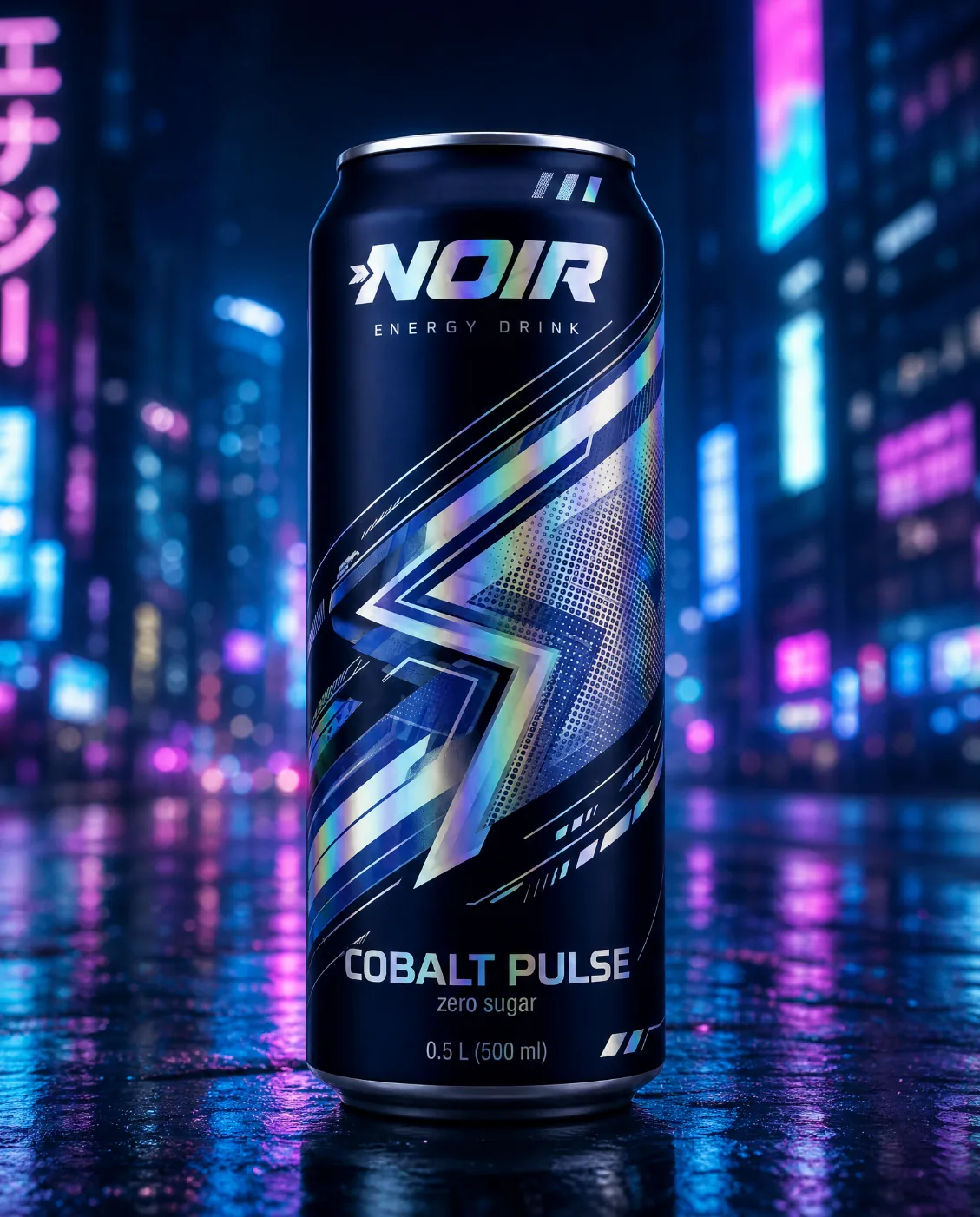 NOIR energy drink product photography 2
